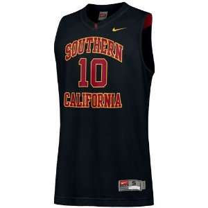  Nike USC Trojans #10 Black Alternate Replica Basketball 