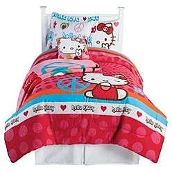 Hello Kitty Peace Signs Bedding Collection 