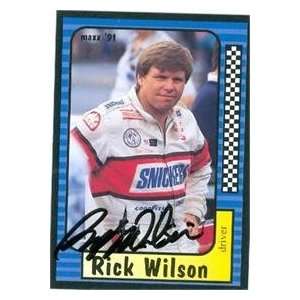Rick Wilson Autographed/Hand Signed Trading Card (Auto Racing) Maxx 
