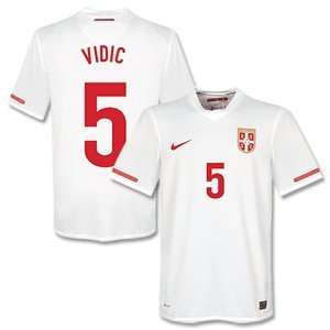 10 11 Serbia Away Jersey + Vidic 5 (Fan Style)  Sports 