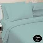   Egyptian Cotton SOLID Aqua Blue Twin Duvet Cover with Fitted Sheet