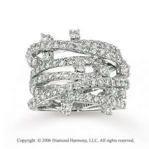  14k White Gold Fashion 2.15 Carat Diamond Right Hand Ring 