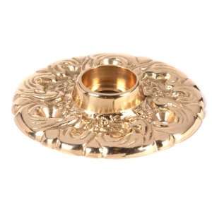 Floral Doorknob Rose Backplate Brass