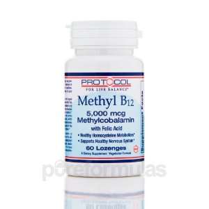  Protocol for Life Balance Methyl B12 5,000 mcg 60 Lozenges 