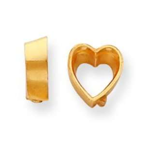 14K Gold Heart Bezel Setting 7mm