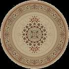 roomsize round heavy heatset designer rug for the home ivory