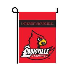   NCAA Louisville Cardinals 2 Sided Garden Flag w/pole 