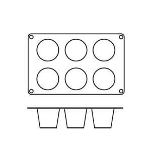  Eurodib SF052N Muffin Siliconflex Silicone Mold