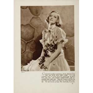  1933 Greta Garbo MGM Film Screen Movie Actor Star Print 