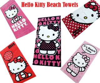 Hello Kitty Beach Towel Summer Collection 100% Cotton 5 Styles Brand 