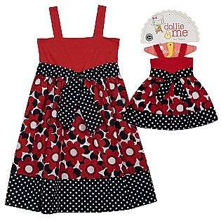   Print Dress With Bow  Dollie & Me Clothing Girls Dresses & Skirts