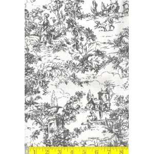  54 Wide Pastoral Toile Black Fabric By The Yard Arts 