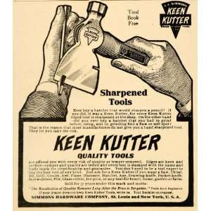 1907 Ad Hatchet Keen Kutter Tools Simmons Hardware Co 