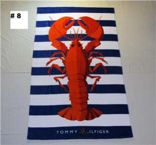 NWT TOMMY HILFIGER BEACH TOWEL  LARGE SIZE  40X70 DIFFERENT STYLES AND 