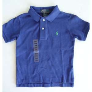   Lauren Toddler Boy Polo Pony Mesh Sapphire Blue Shirt, Size 24 Months