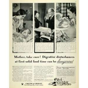1934 Ad Cream of Wheat Baby Digestion Cereal Breakfast   Original 