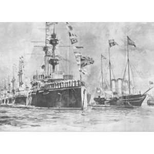  Royal Yacht Passing Through Fleet 1897