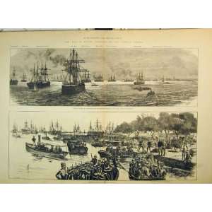  1882 War Egypt British Ships Port Said Troops Ismailia 