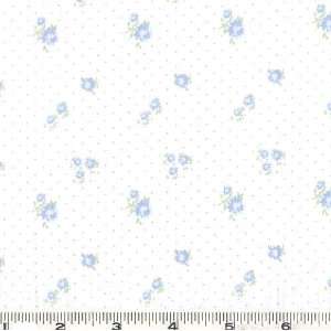   Percale Sheeting Floral Blue Fabric By The Yard Arts, Crafts & Sewing