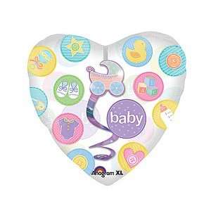  Baby Themed Heart Shaped 32 Mylar Balloon Health 