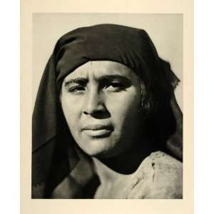  1937 Portrait Head Egyptian Woman Egypt Photogravure 