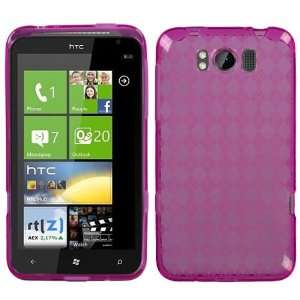  Hot Pink Argyle Pane Candy Skin Cover for HTC X310e Cell 