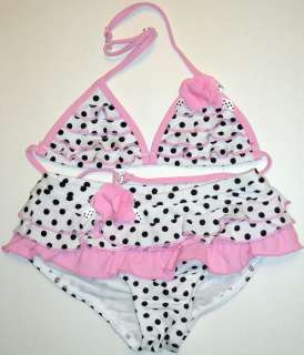 Kate Mack Lets Polka Dot Bikini Swimwear Size 2 6X NWT  