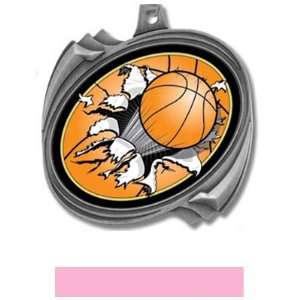  Custom Basketball Bust Out Insert Medals M 2201B SILVER MEDAL 