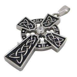 Celtic Cross Stainless Steel Pendant + Necklace SK140  