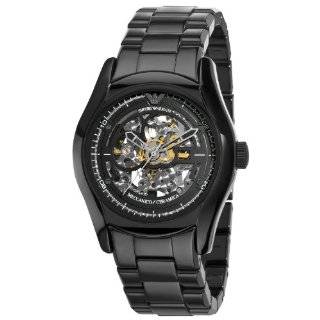 Emporio Armani Mens AR1414 Ceramic Black Skeleton Dial Watch