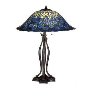 com Meyda Tiffany Lamp 28504 30H Tiffany Peacock Feather Table Lamp 