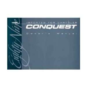    1989 CHRYSLER CONQUEST Owners Manual User Guide Automotive