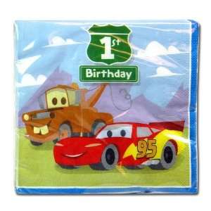  Disney Cars 1st Birthday Luncheon Napkins 16ct Toys 