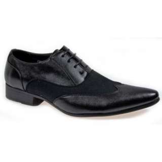 Mens Faux Leather Pointed Winklepicker Smart Casual Office Lace Up 