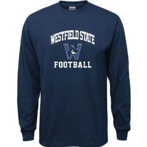  Westfield State Owls Navy Youth Football Arch Long Sleeve 