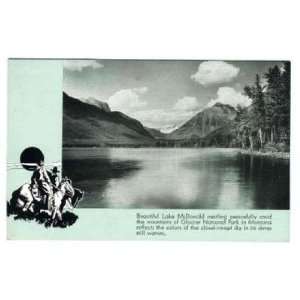   McDonald Glacier National Park Postcard Burlington 