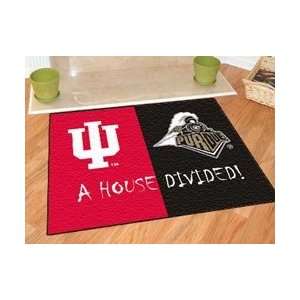   /PUDUE BOILERMAKERS HOUSE DIVIDED DOOR MAT RUG