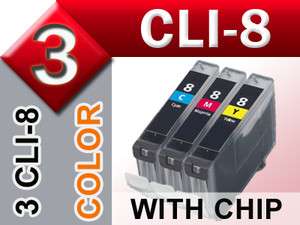 Color C M Y CLI 8 Ink Cartridge for Canon Pixma MX700  