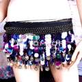 Rows Belly Dance Hip Skirt Scarf Wrap Belt Coins New  