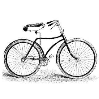 Vintage bicycle rubber stamp WM 2x1.3