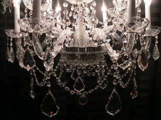 SUPERB QUALITY FULL LEADED EUROPEAN CRYSTAL CHANDELIER NOT GLASS12 