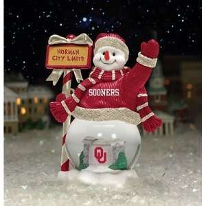    Oklahoma Sooners NCAA City Limits Snowman