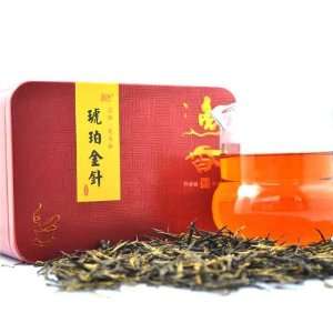 Yunnan Colorful Fengqing Amber Golden Needle Black Tea,Give Box,100g 