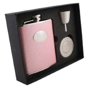   Pink Snake skin Design 6oz Stellar Flask Gift Set