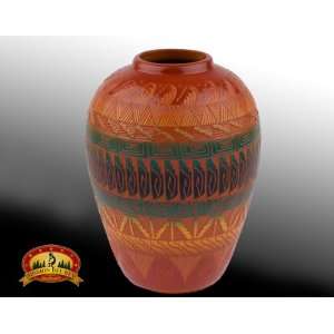  Etched Native American Navajo Pottery Vase 9 (76)