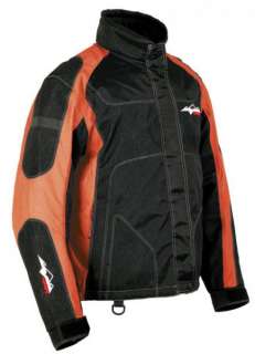HMK Voyager Mens Snowmobile Jacket Black/Orange Medium  