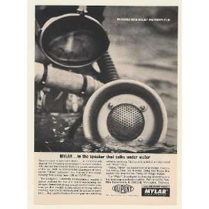   Mylar Under Water Speaker Skin Diver Print Ad (53664)