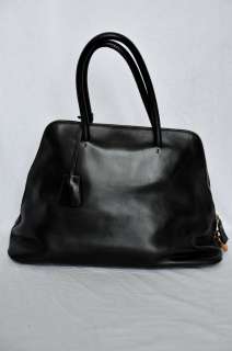 PRADA Large Black Leather Nappa Travel Shouder Bag Handbag Purse 