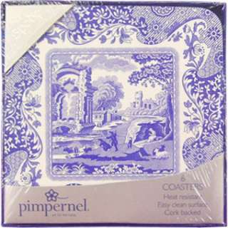 SPODE BLUE ITALIAN 6 COASTERS (BY PIMPERNEL) NEW/BOXED  