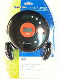 Vextra Personal CD Player 60 Sec Anti Shock W/ AM/FM Radio Bass Boost 